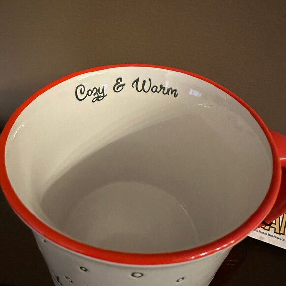 Peanuts Snoopy Woodstock "Cozy & Warm" 21 oz Mug NWT 2025 Winter Holiday Season - Picture 4 of 5